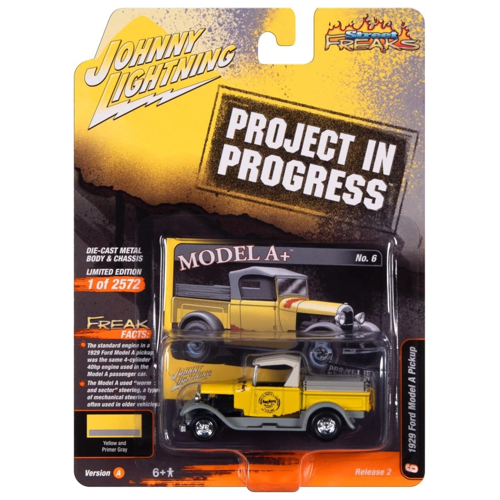 Johnny Lightning JLSP364A6 Johnny Lightning 1929 Ford Model A Pickup Project in Process Yellow Primer Grey