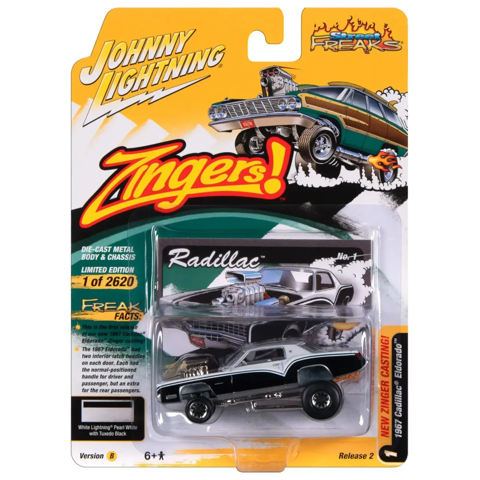 Johnny Lightning JLSP359B1 Johnny Lightning 1967 Cadillac Eldorado Zinger White Lightning Pearl Black