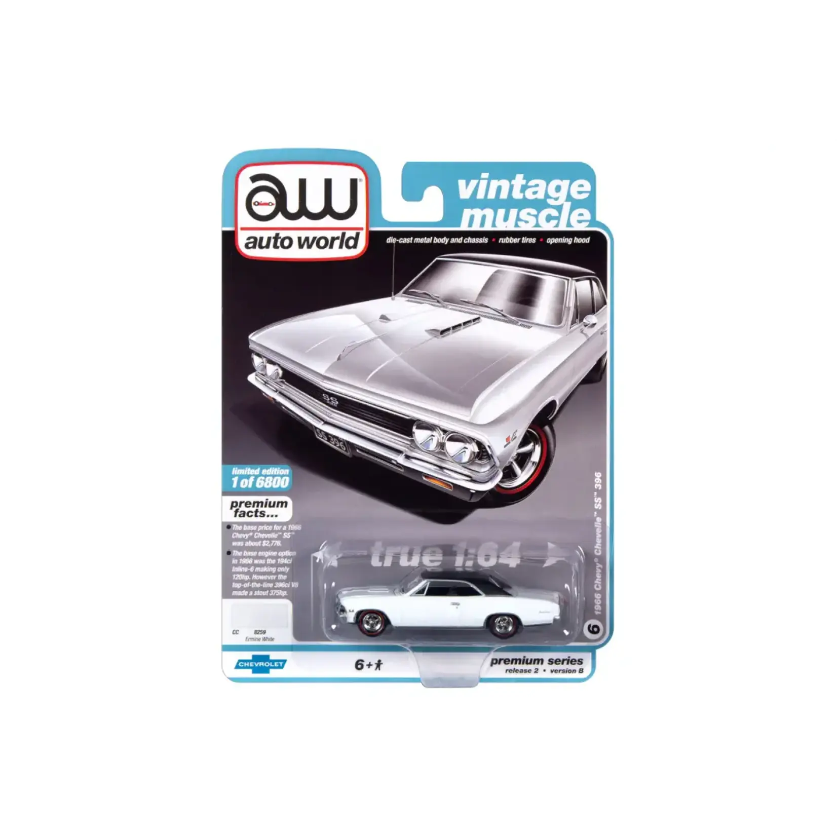 Auto World AW64252B6 Auto World 1977 Chevy Cheyenne C10 Fleetside (Dark Red Poly w/White)
