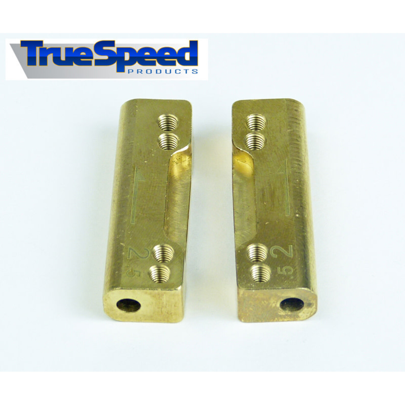 Custom Works RC Products CW2452 Customworks Brass Rear Toe Block .5 & 2 Degree, M3 (pr)