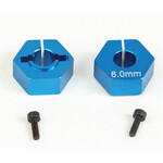 Custom Works RC Products CW7284 Custom Works 12MM CLAMPING HEX for 5MM AXLE, 6MM OFFSET (pr)