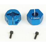 Custom Works RC Products CW7285 Custom Works 12MM CLAMPING HEX for 5MM AXLE, 7MM OFFSET (pr)