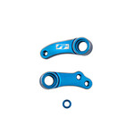Team Associated ASC92561 Team Associated RC10B84 FT Aluminum Steering Bellcranks, Blue