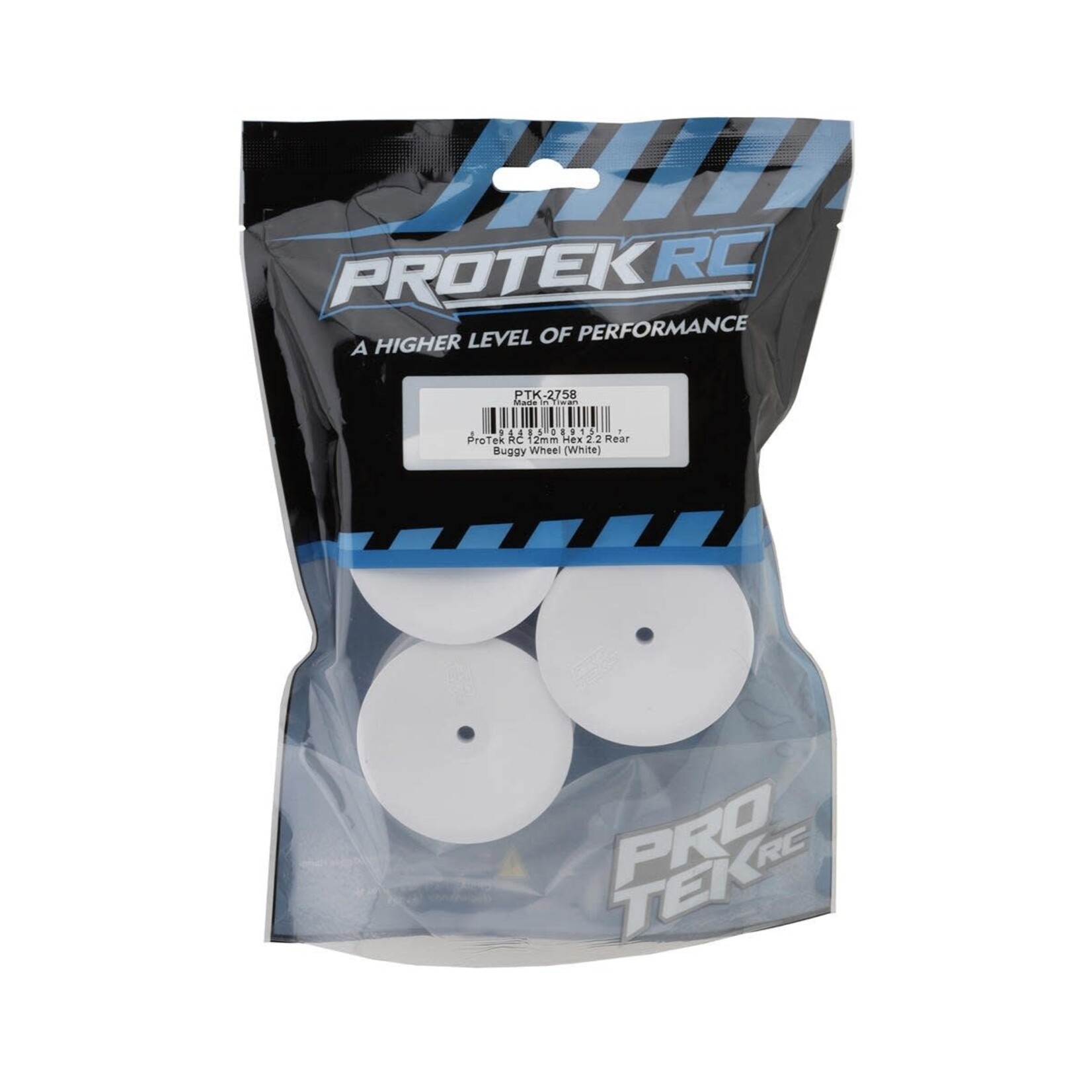 ProTek RC PTK-2758 ProTek RC 2.2" Concave Rear 1/10 Buggy Wheels (White) (4) (12mm Hex)
