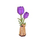 Robotime ROETW083 Robotime Rowood Purple Tulip DIY Wooden Flower