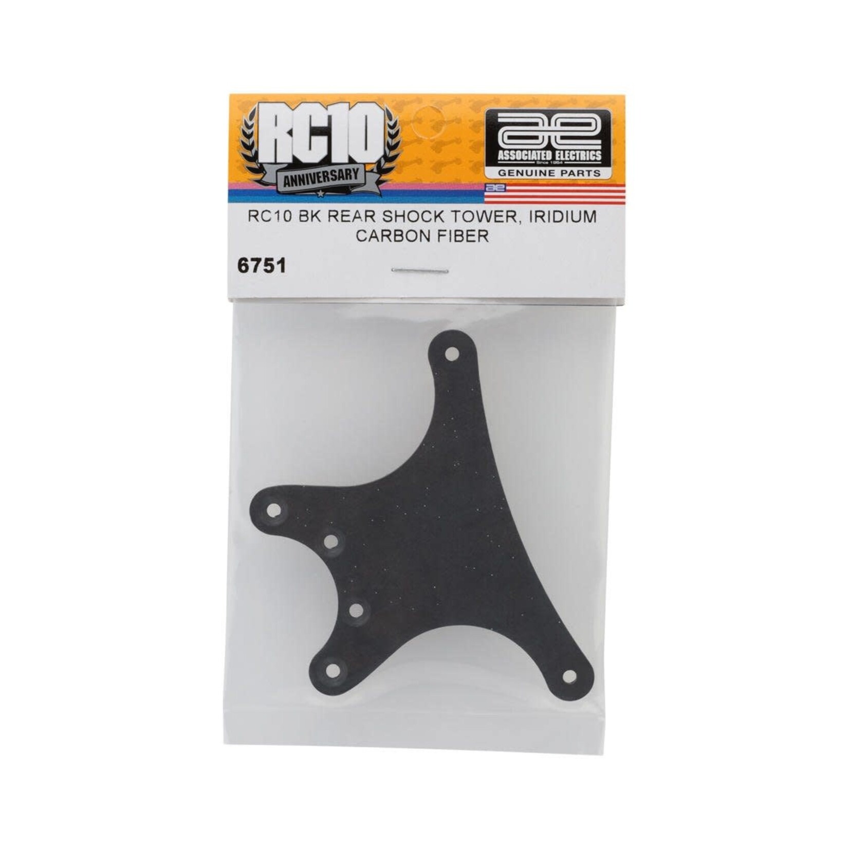 Team Associated ASC6751 Associated RC10 "Kinwald" Carbon Rear Shock Tower (Iridium)