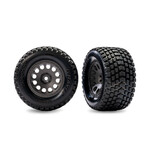 TRA10772-GRAY Traxxas Gray Front Mini XRT Wheels w/ Gravix Tires (2)