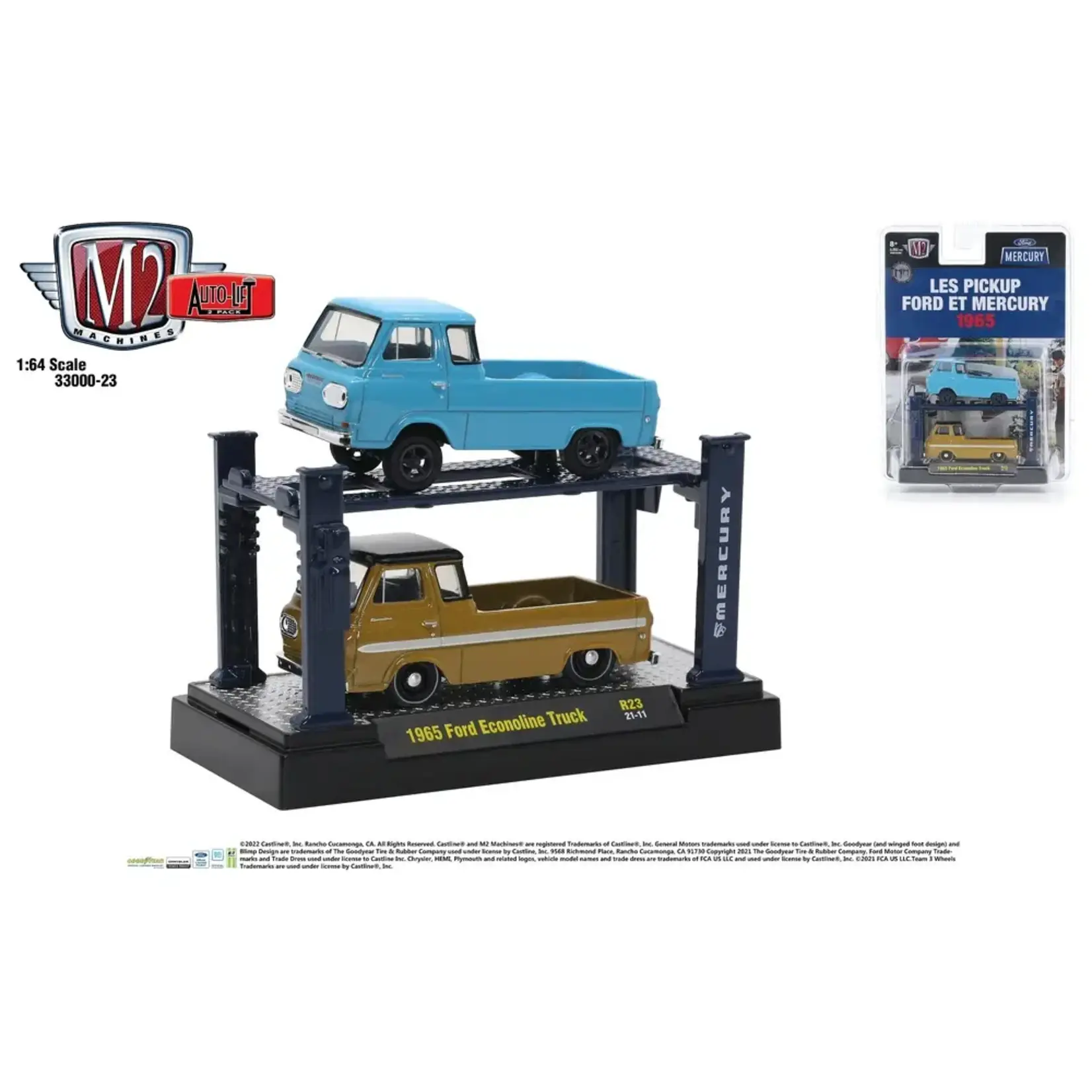 M2 Machines 33000-R23 M2 Machines Auto-Lifts 1965 Ford Econoline Truck 21-11