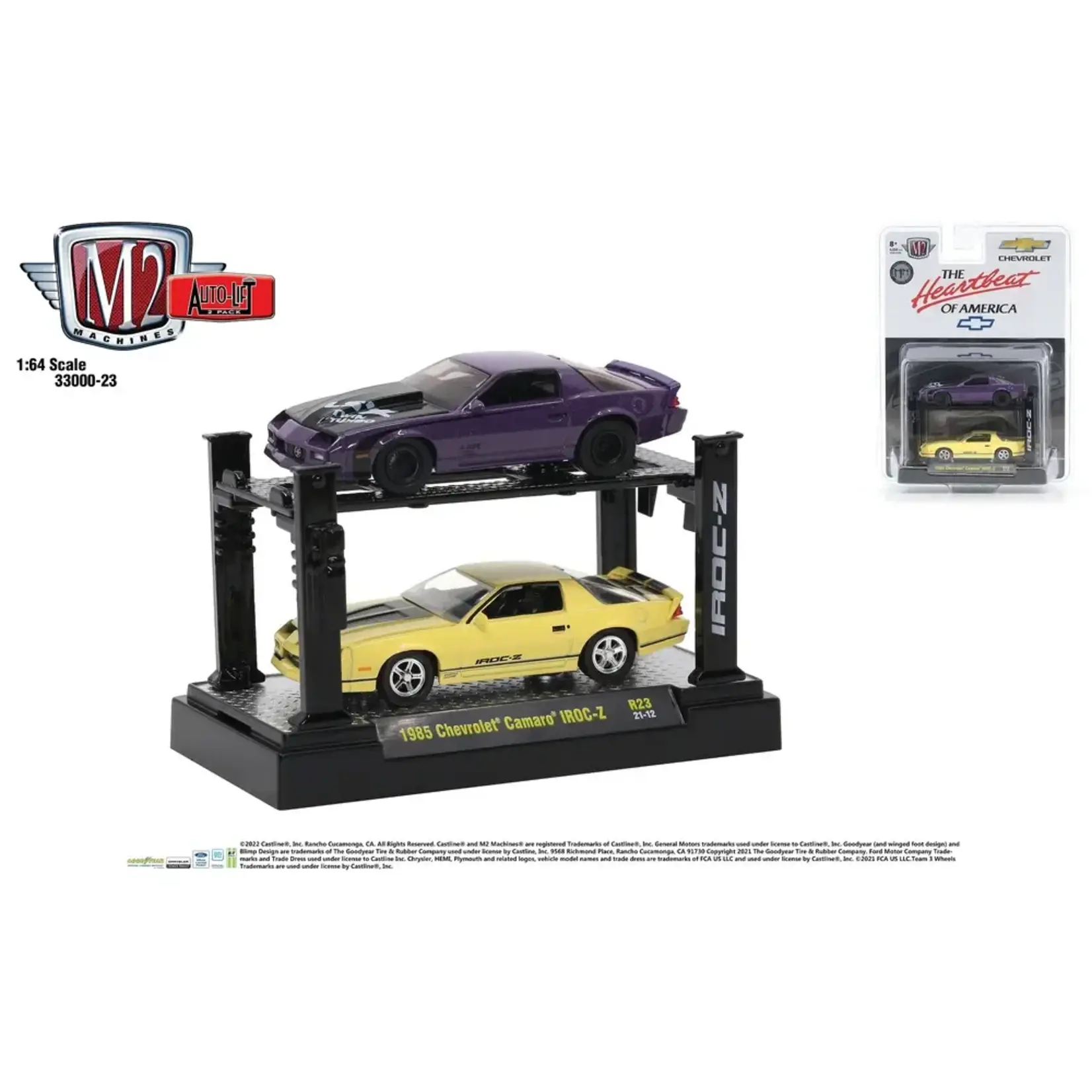 M2 Machines 33000-R23 M2 Machines Auto-Lifts 1985 Chevrolet Camaro IROC-Z 21-12