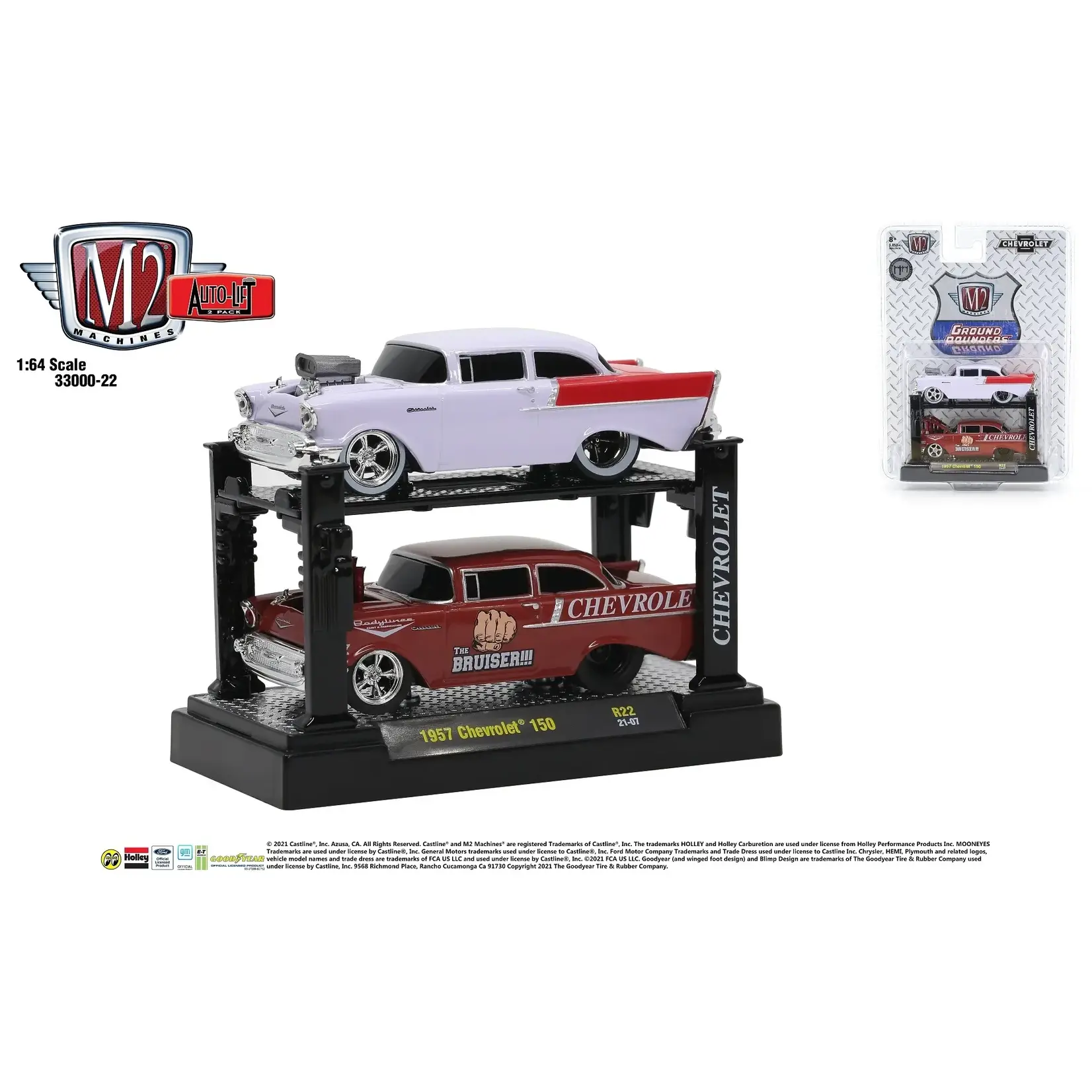 M2 Machines 33000-R22 M2 Machines Auto-Lifts 1957 Chevrolet 150 21-07