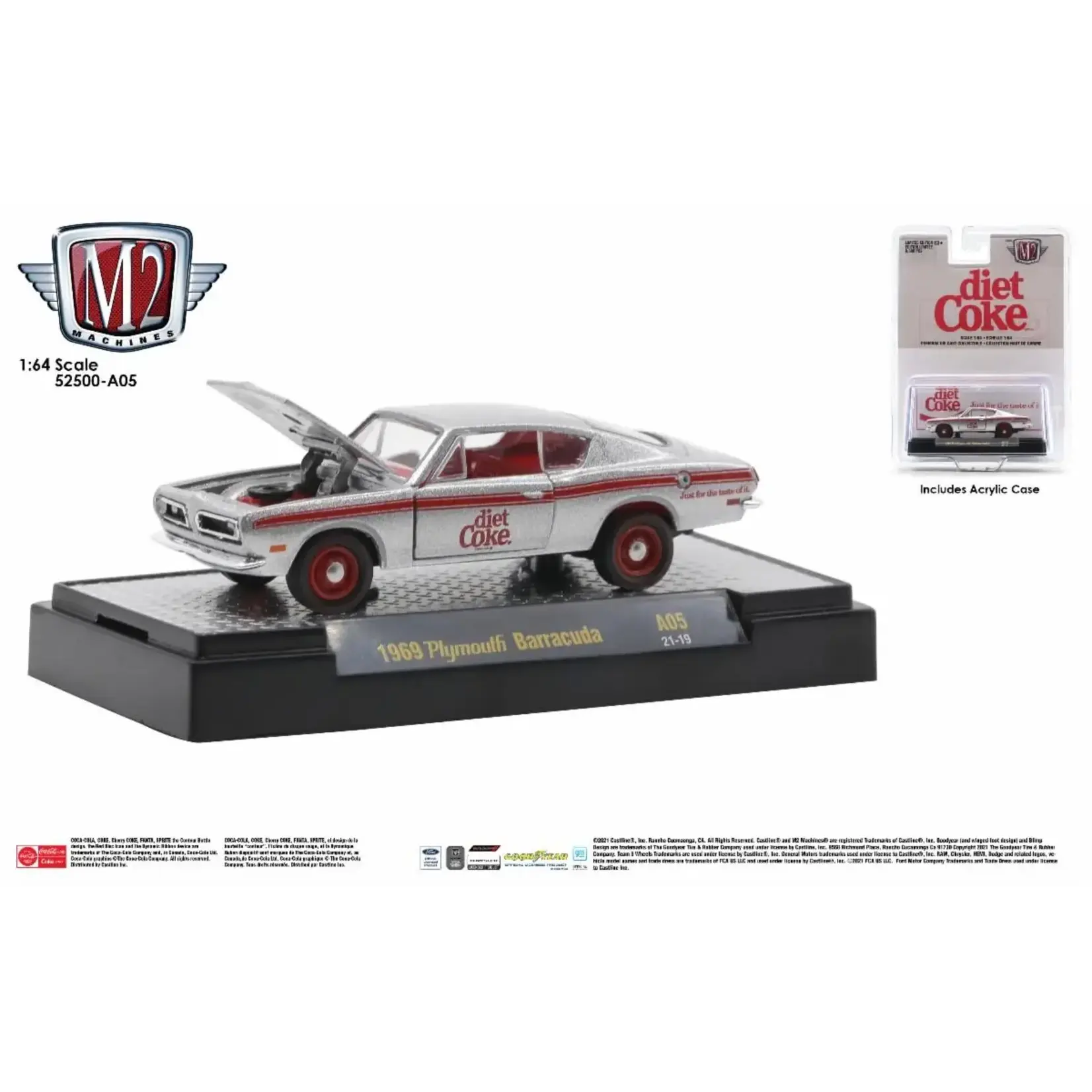 M2 Machines 52500-A05 M2 Machines 1969 Plymouth Barracuda Diet Coke Coca-Cola 21-19