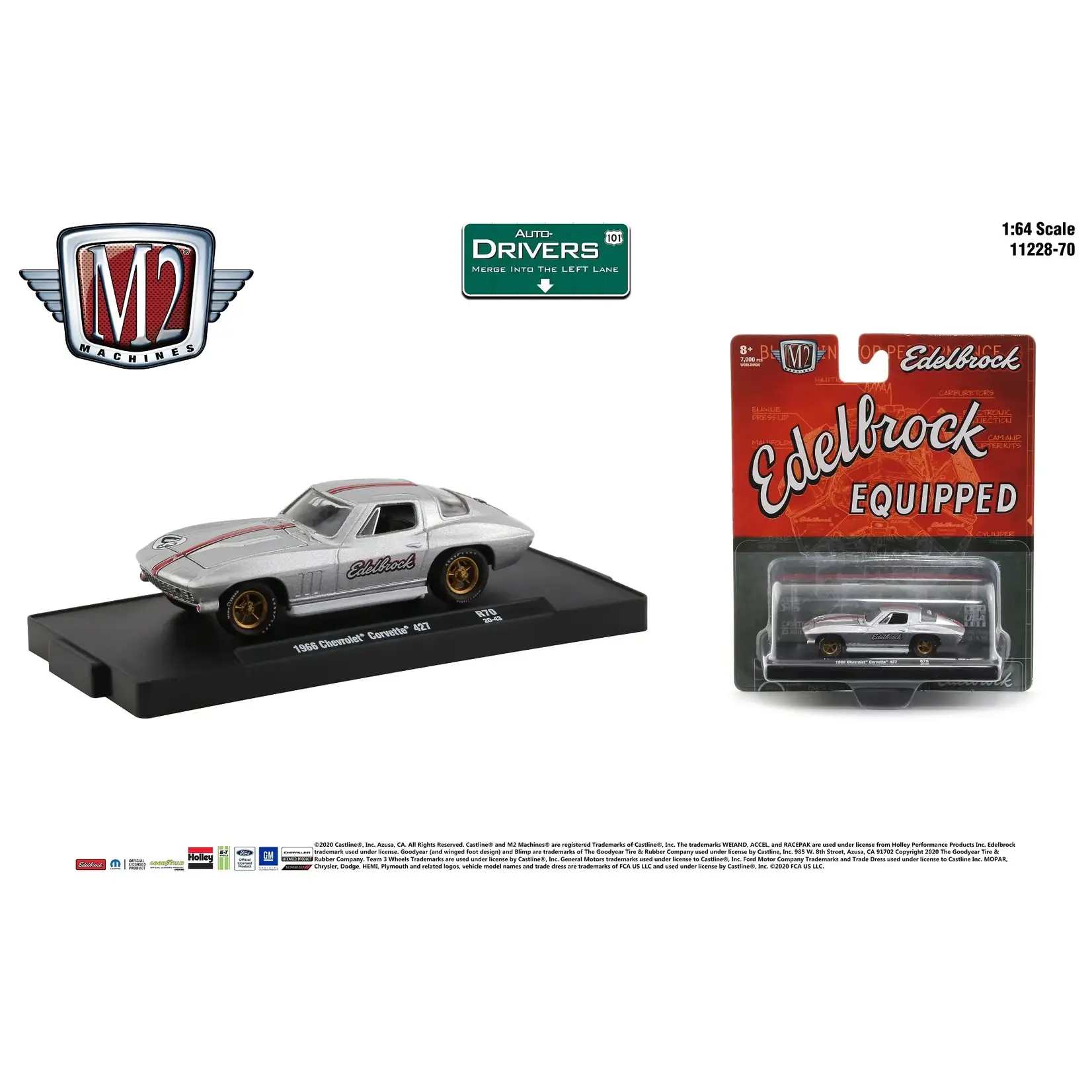 M2 Machines 11228-R70 M2 Machines 1966 Chevrolet Corvette 427 20-43