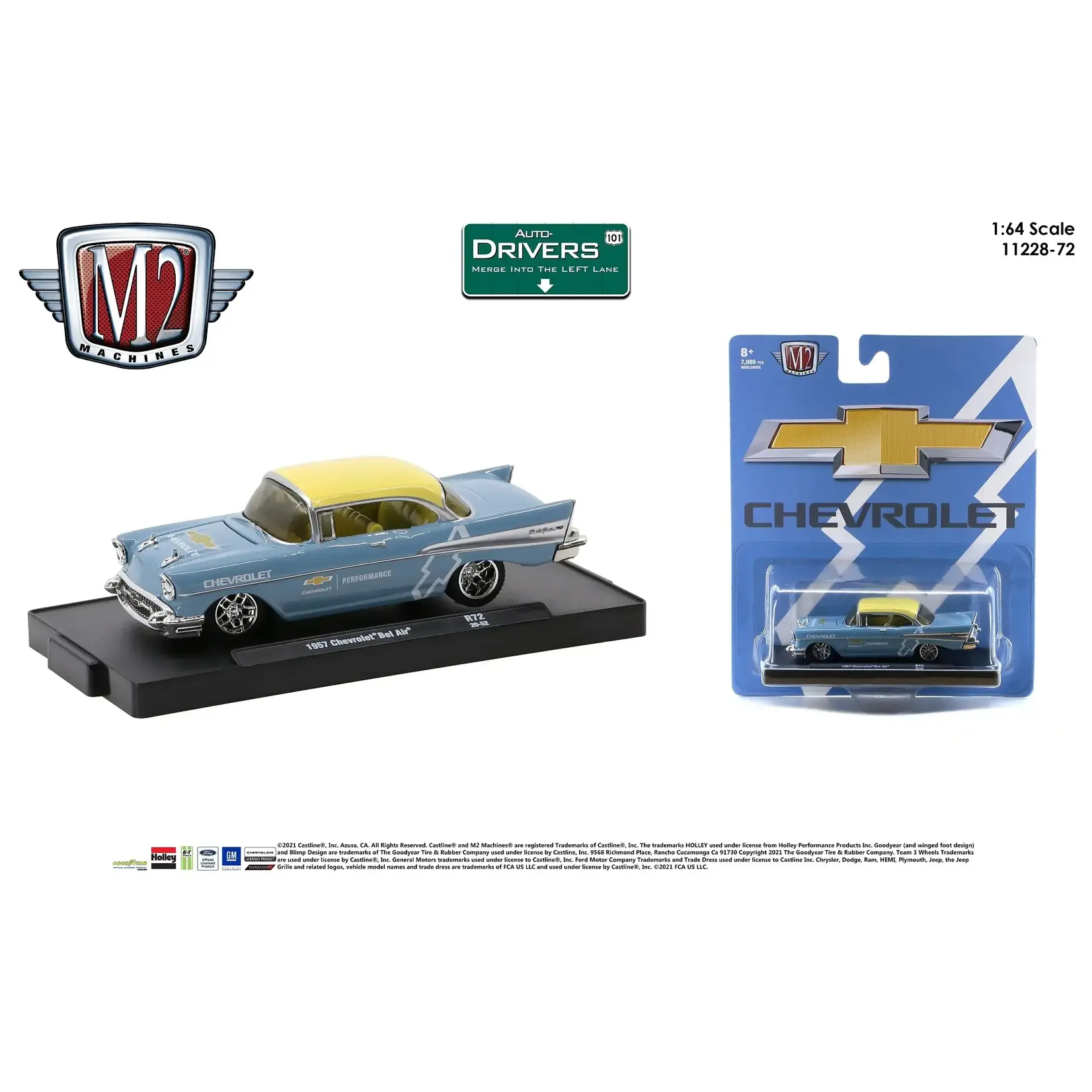 M2 Machines 11228-R72 M2 Machines 1957 Chevrolet Bel Air 20-52