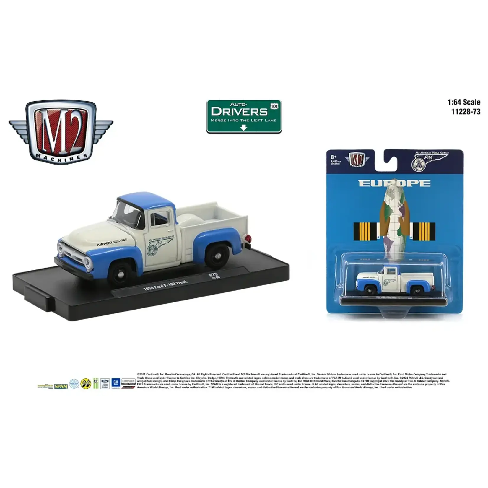 M2 Machines 11228-R73 M2 Machines 1956 Ford F-100 Truck 21-06