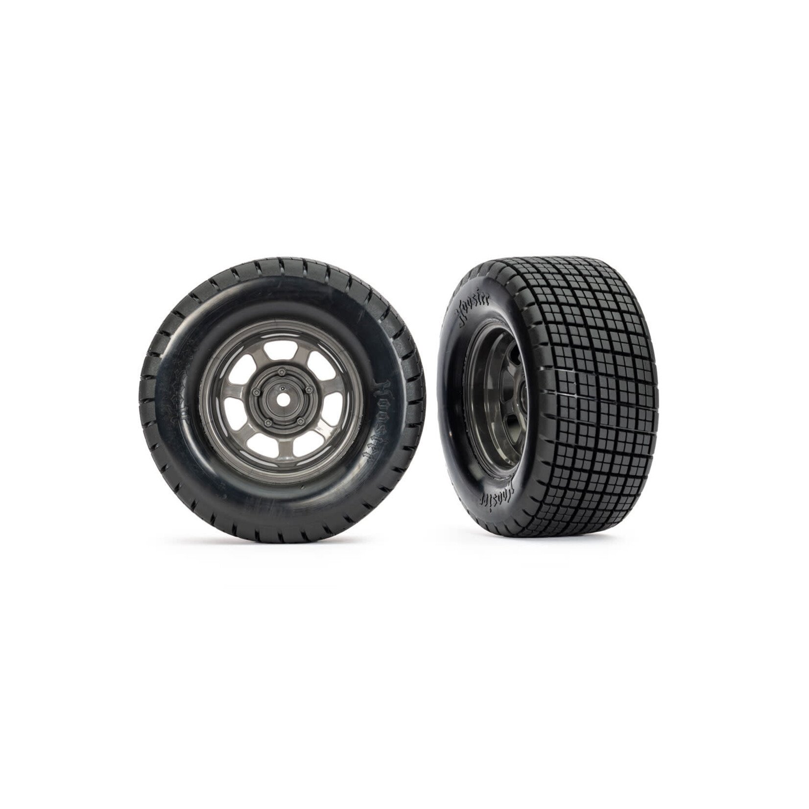 Traxxas TRA10473X Traxxas Slash Modified Hoosier Pre-Mounted Dirt Oval Tires (Grey) (2) (Front)