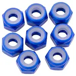 1UP 1UP870102 1up Racing 7075 Aluminum Locknuts - M3 - Dark Blue (8pcs)
