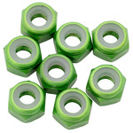 1UP 1UP870802 1up Racing 7075 Aluminum Locknuts - M3 - Green (8pcs)