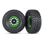 Traxxas TRA8474-GRN Traxxas Method Black & Green Race Wheels w/ BFG Tires (2)