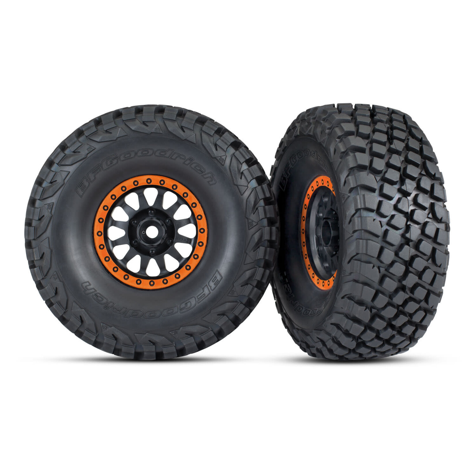 Traxxas TRA8474-ORNG Traxxas Method Black & Orange Race Wheels w/ BFG Tires (2)