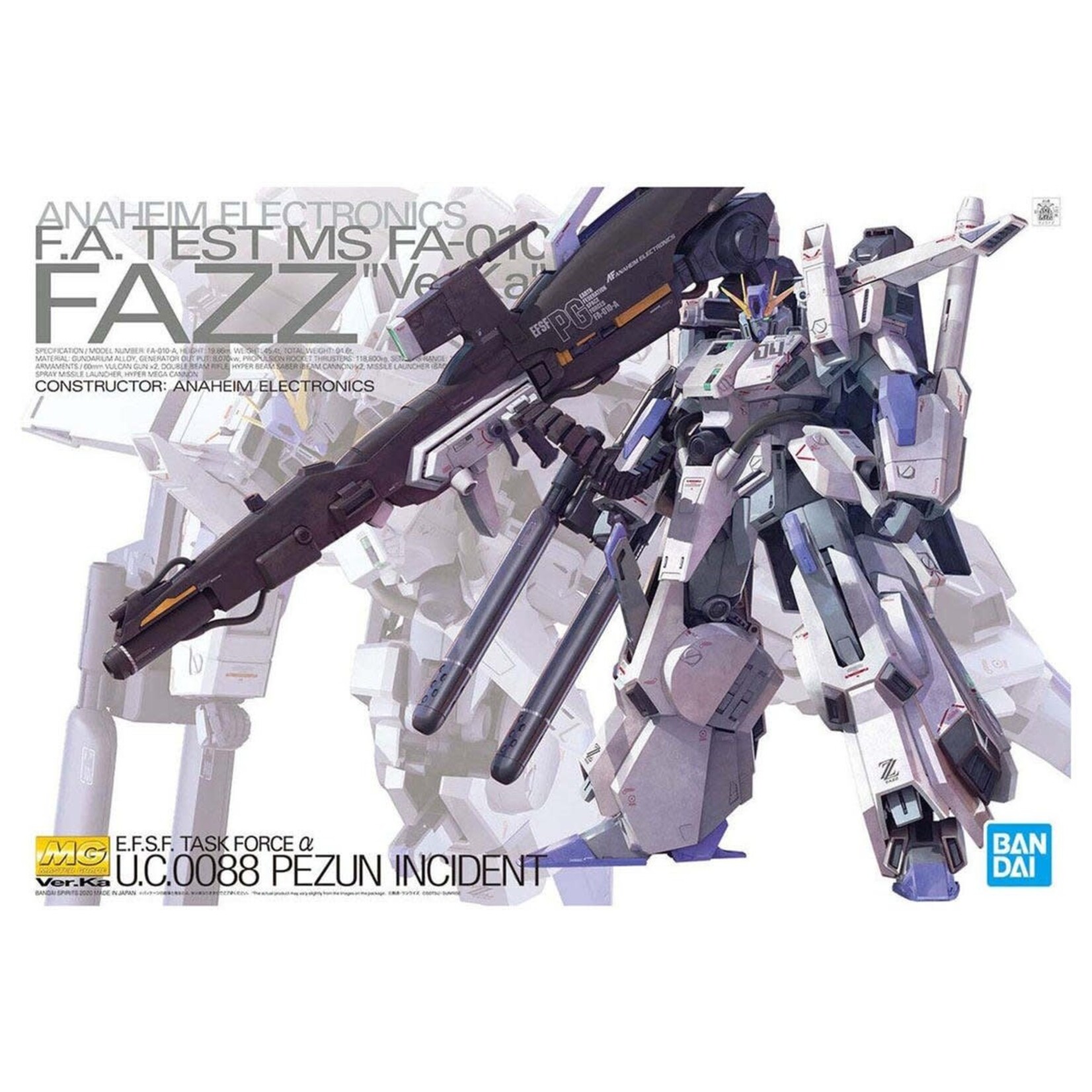 Bandai BAN2488061 Bandai MG FAZZ (Ver. Ka) "Gundam Sentinel"