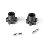 Tekno RC TKR5071D Tekno RC Aluminum 17mm Lightened Hex Wheel Hub Set (Gun Metal) (2) (+3mm Offset)