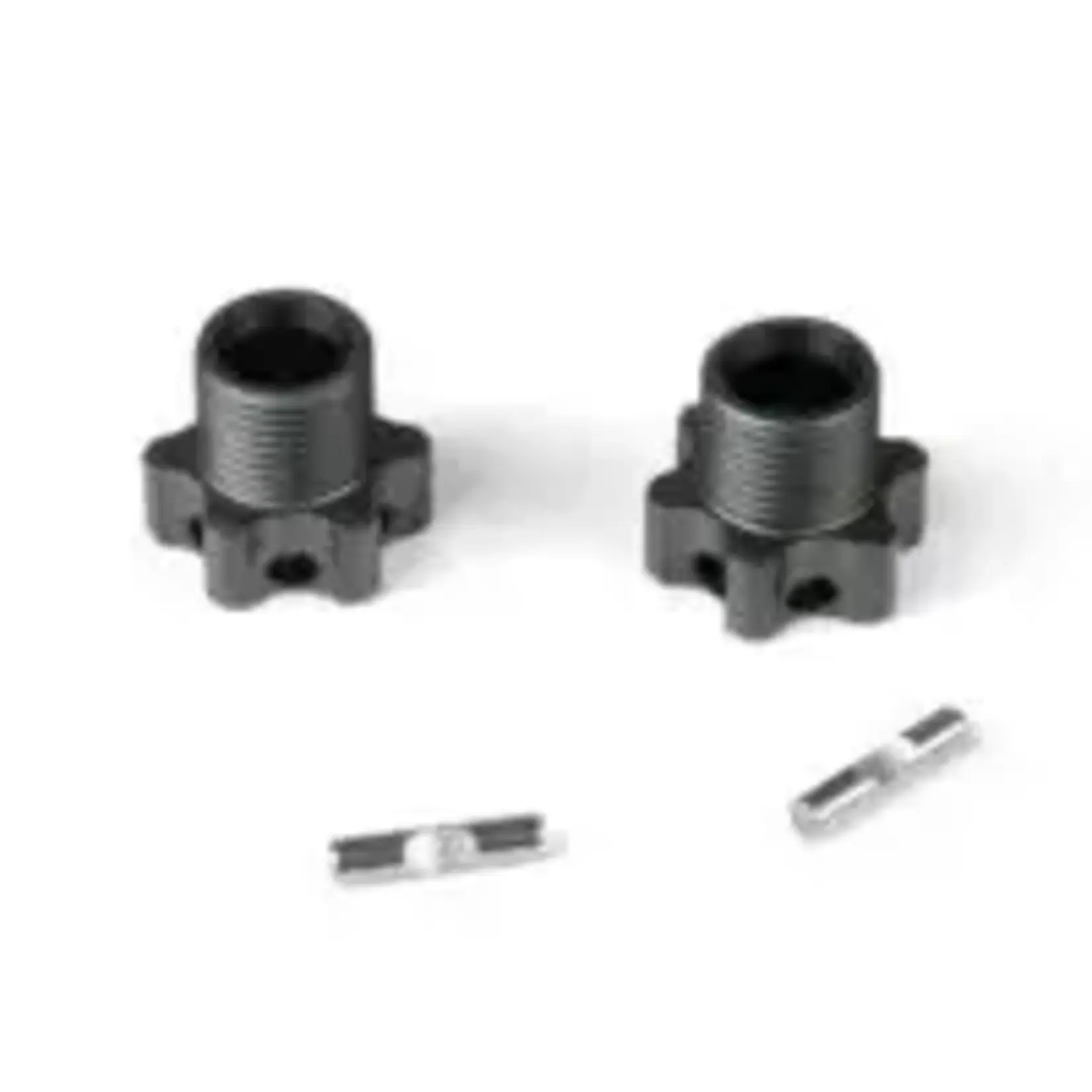 Tekno RC TKR5071D Tekno RC Aluminum 17mm Lightened Hex Wheel Hub Set (Gun Metal) (2) (+3mm Offset)
