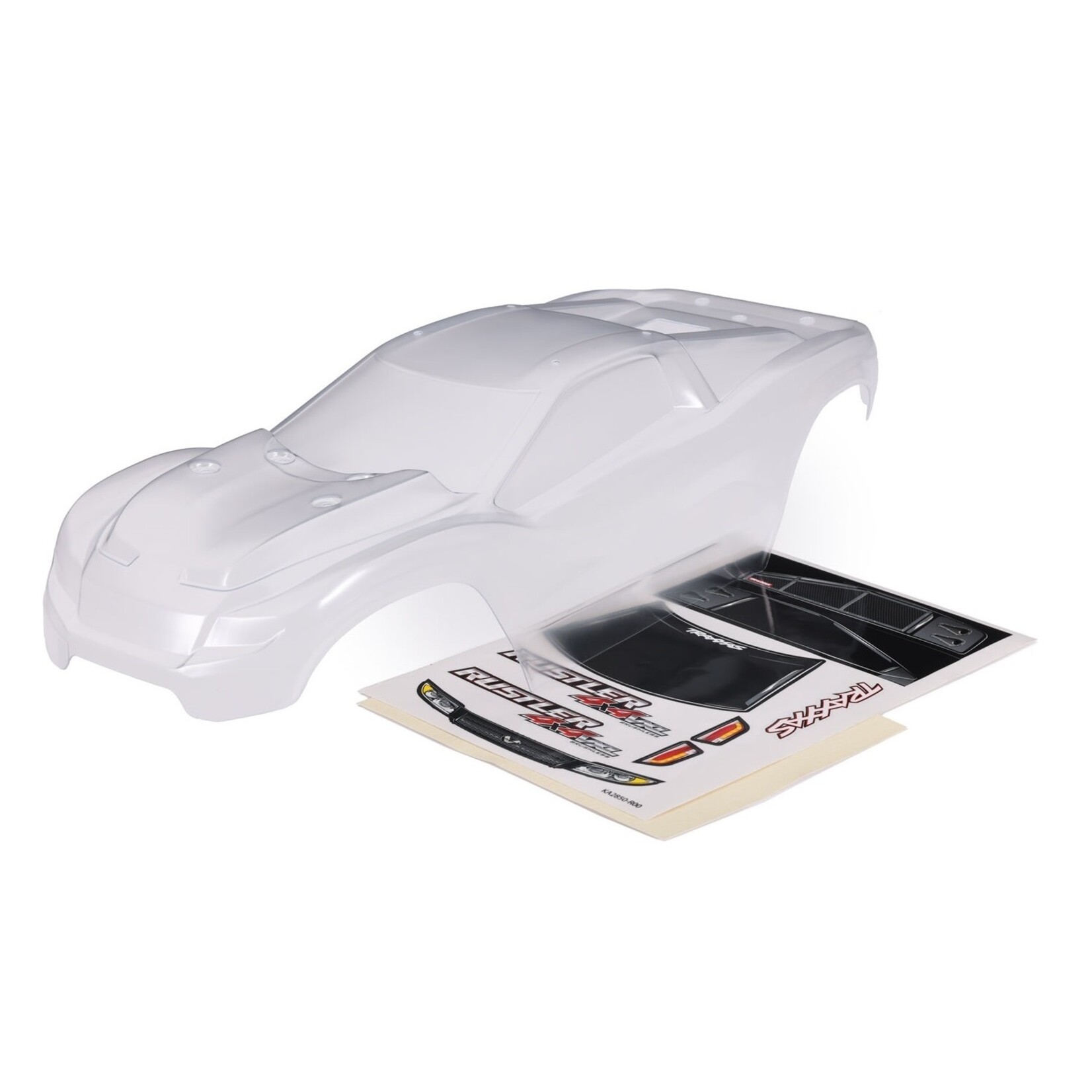 Traxxas TRA6740 Traxxas Rustler 4x4 Clipless Body Set w/Wing & Roof Skid (Clear)