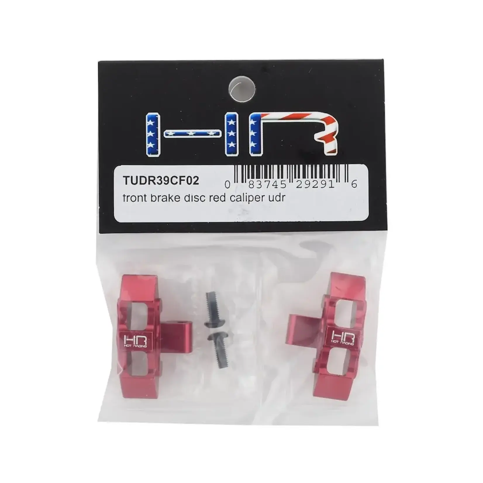 Hot Racing HRATUDR39CF02 Hot Racing Aluminum Brake Calipers for Traxxas UDR (Red)