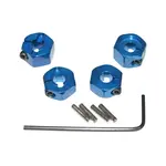 Hot Racing HRATE1006SL Hot Racing 12mm Aluminum Wheel Hexes for Traxxas 2WD (Blue) (4)