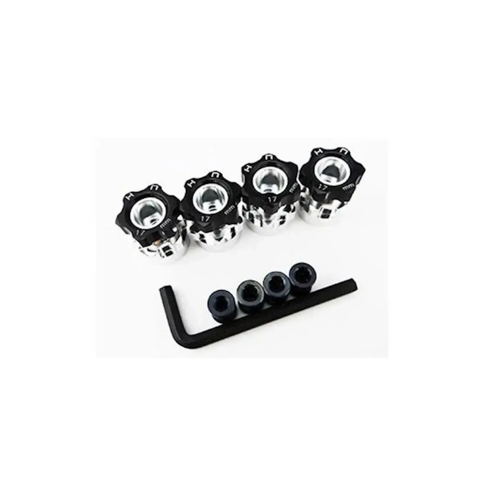 Hot Racing HRAWH17HS01 Hot Racing 12mm to 17mm Hex Hub Adapters (4) (6mm Offset) ##