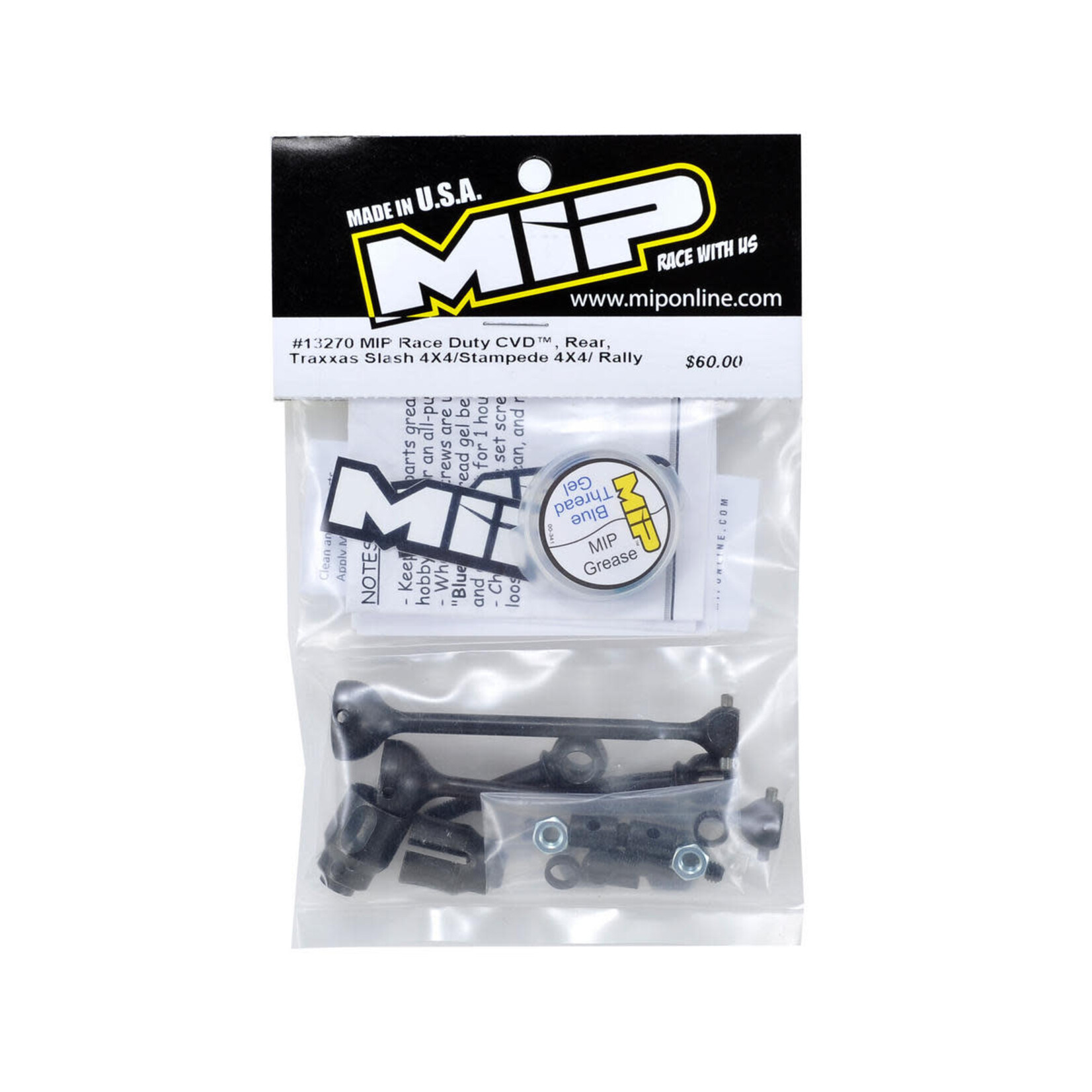 MIP MIP13270 MIP Steel Traxxas Slash 4x4 Rear Race Duty CVD Kit
