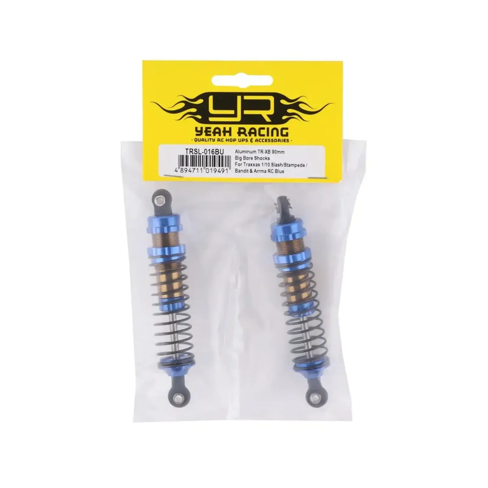 Yeah Racing YEA-TRSL-016BU Yeah Racing 90mm Aluminum TR-XB Big Bore Shocks (Blue) (2)