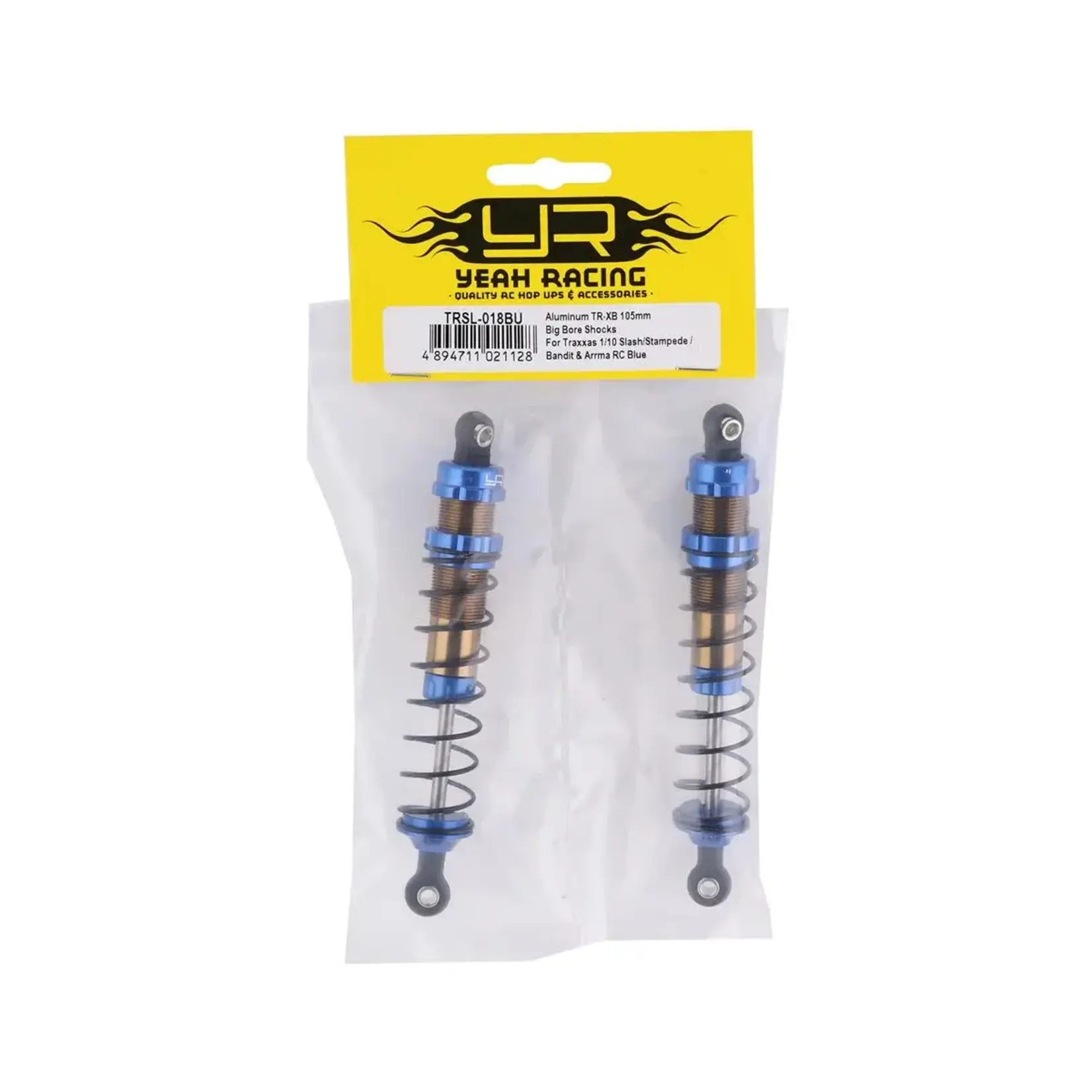 Yeah Racing YEA-TRSL-018BU Yeah Racing 105mm Aluminum TR-XB Big Bore Shocks (Blue) (2)