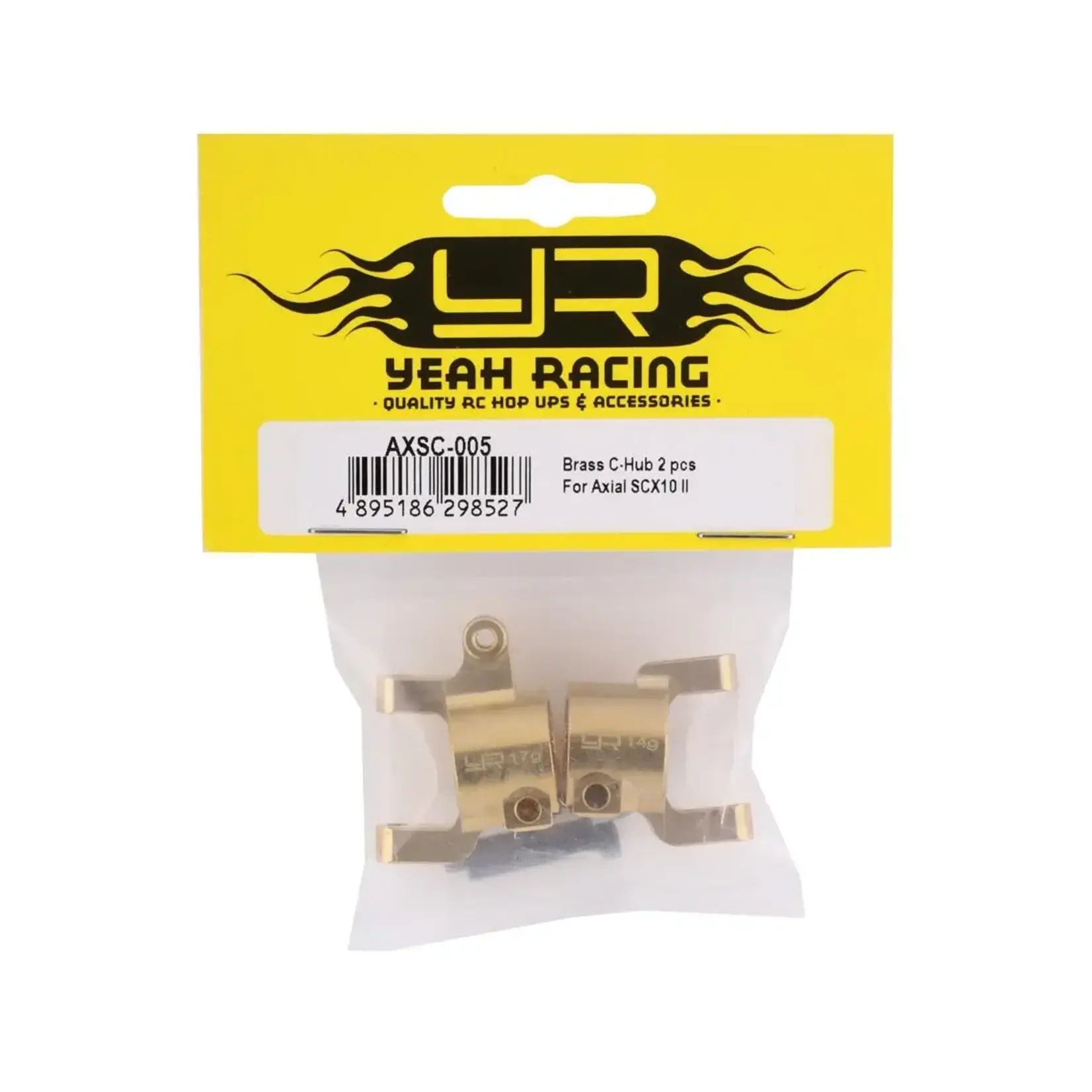 Yeah Racing YEA-AXSC-005 Yeah Racing Axial SCX10 II High Mass Brass Left & Right C-Hub Set (2)