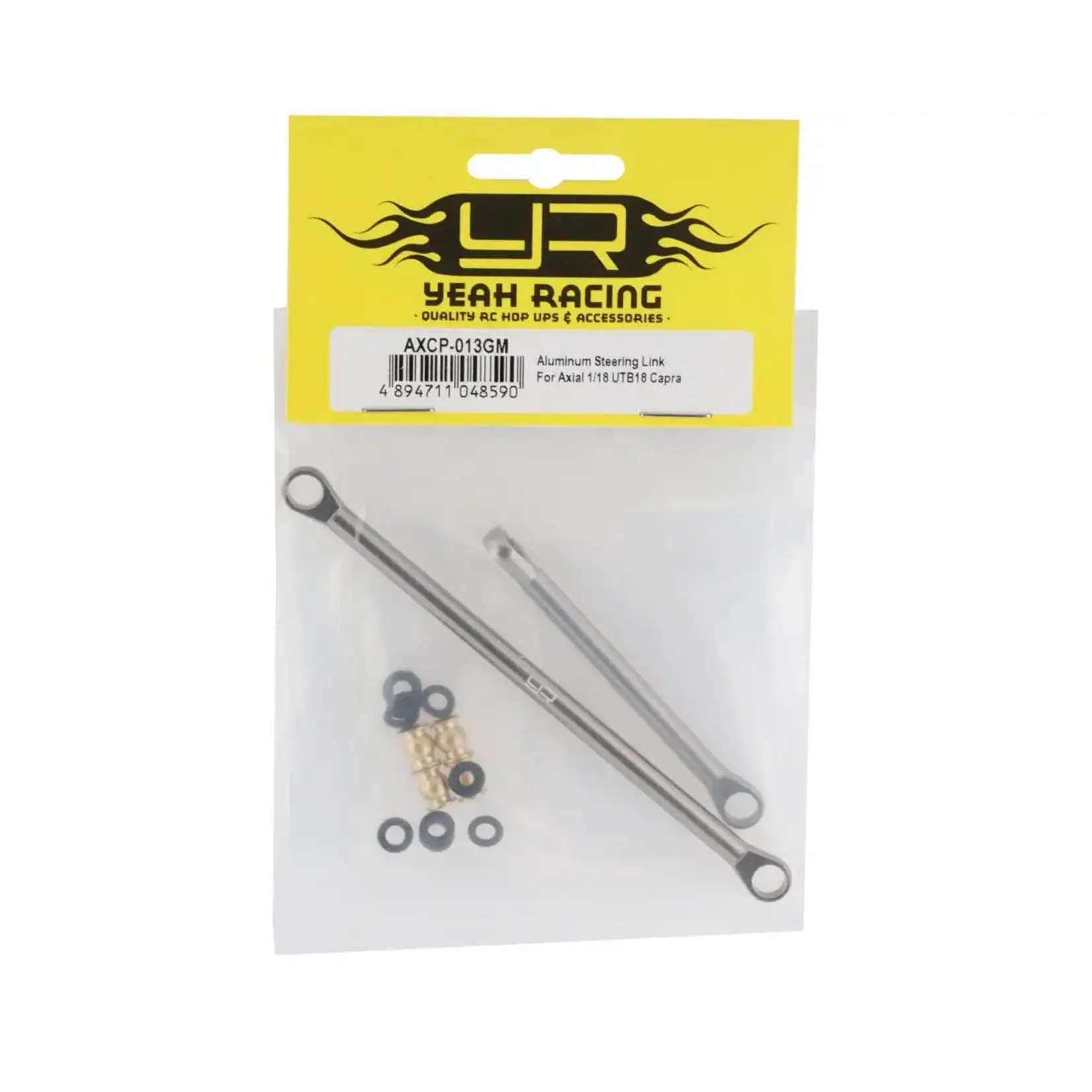Yeah Racing YEA-AXCP-013GM Yeah Racing UTB18 Capra Aluminum Steering Links (Gunmetal) (2)