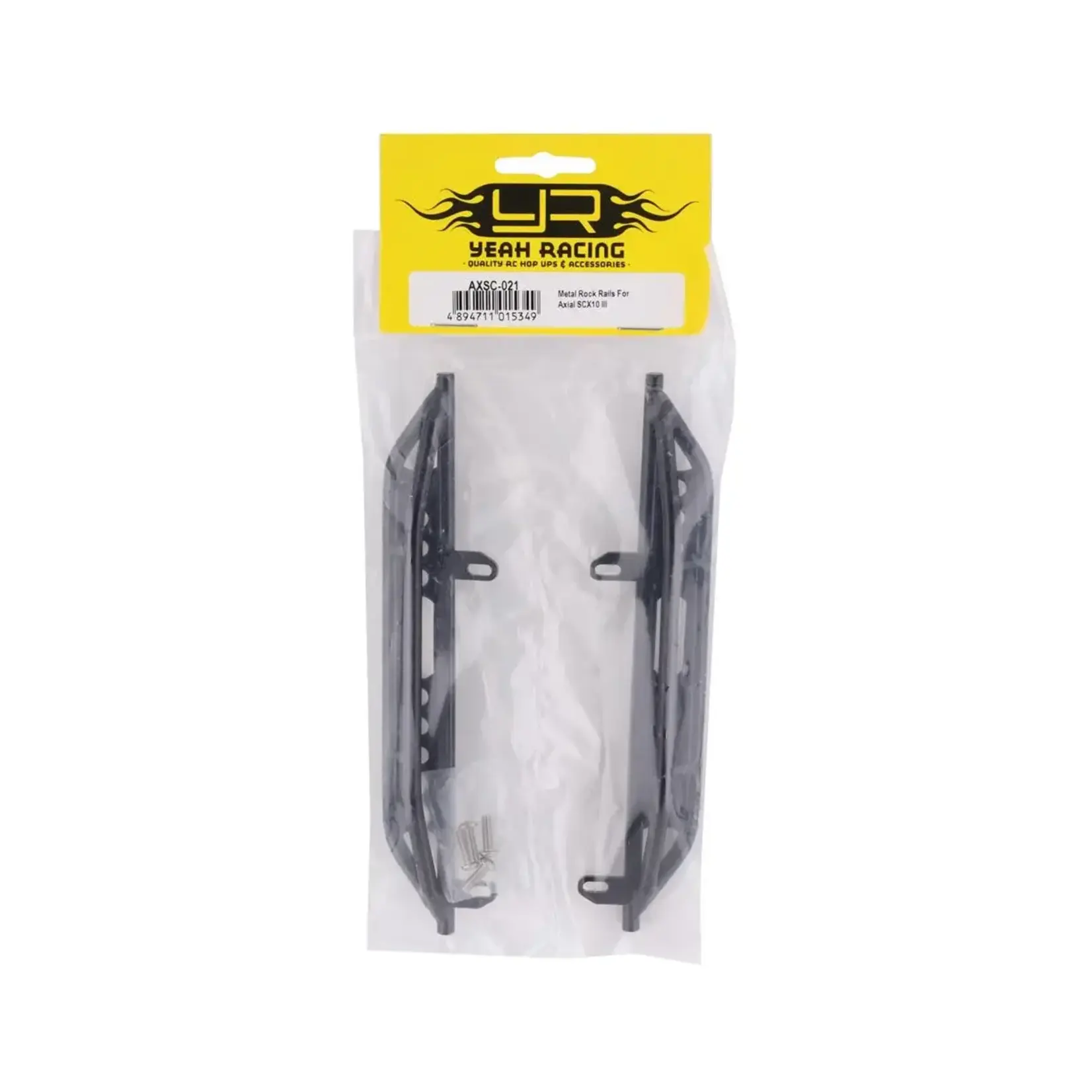 Yeah Racing YEA-AXSC-021 Yeah Racing Axial SCX10 III Steel Rock Sliders (Black) (2)