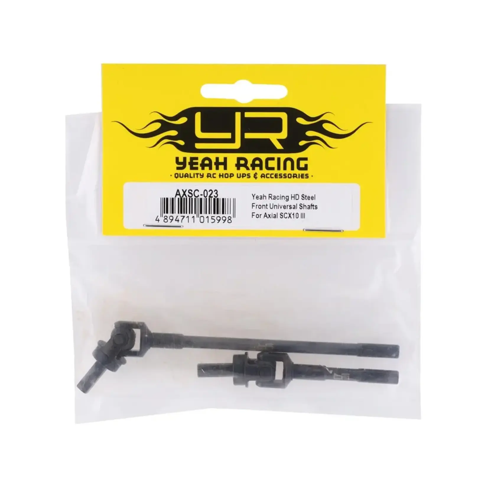 Yeah Racing YEA-AXSC-023 Yeah Racing Axial SCX10 III HD Steel Front Universal Drive Shafts (2)
