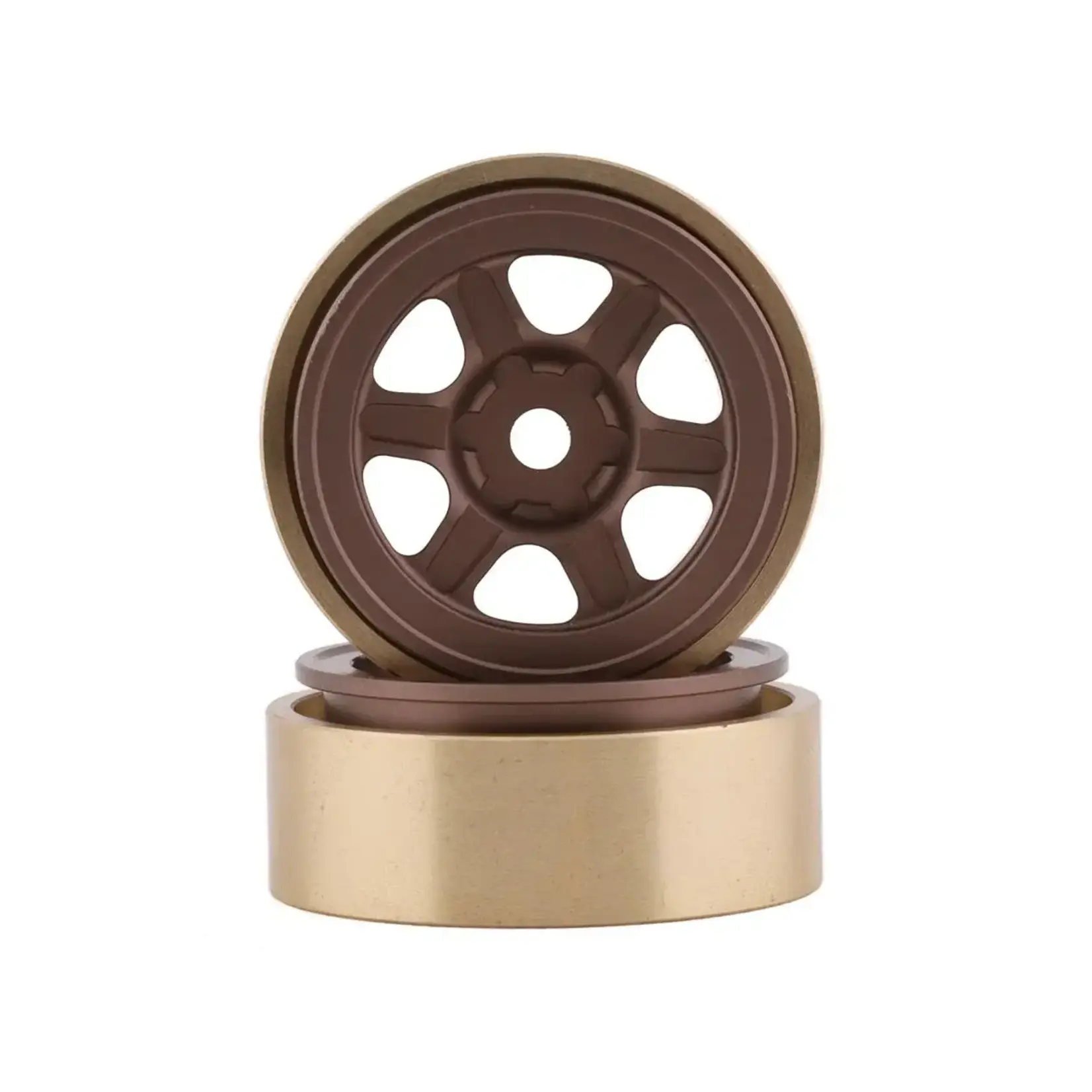 SSD SSD00440 SSD RC 1.0 Aluminum/Brass Challenger Wheels (Bronze) (2) SCX24