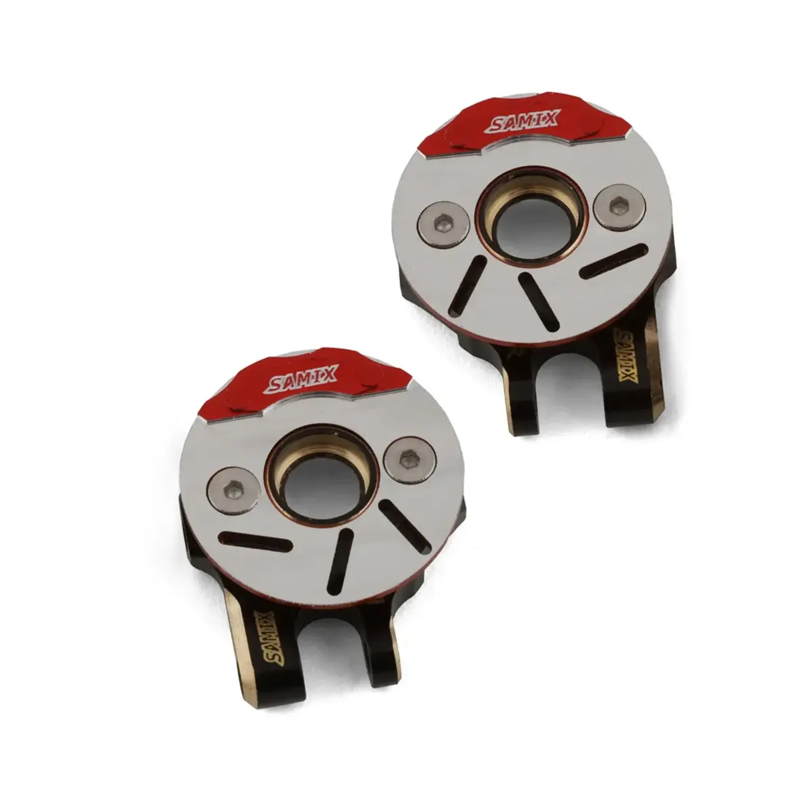 Samix SAMTRX4M-4412FS Samix Brass Steering Knuckles for Traxxas TRX-4M (2) (11g) w/Scale Brake Caliper