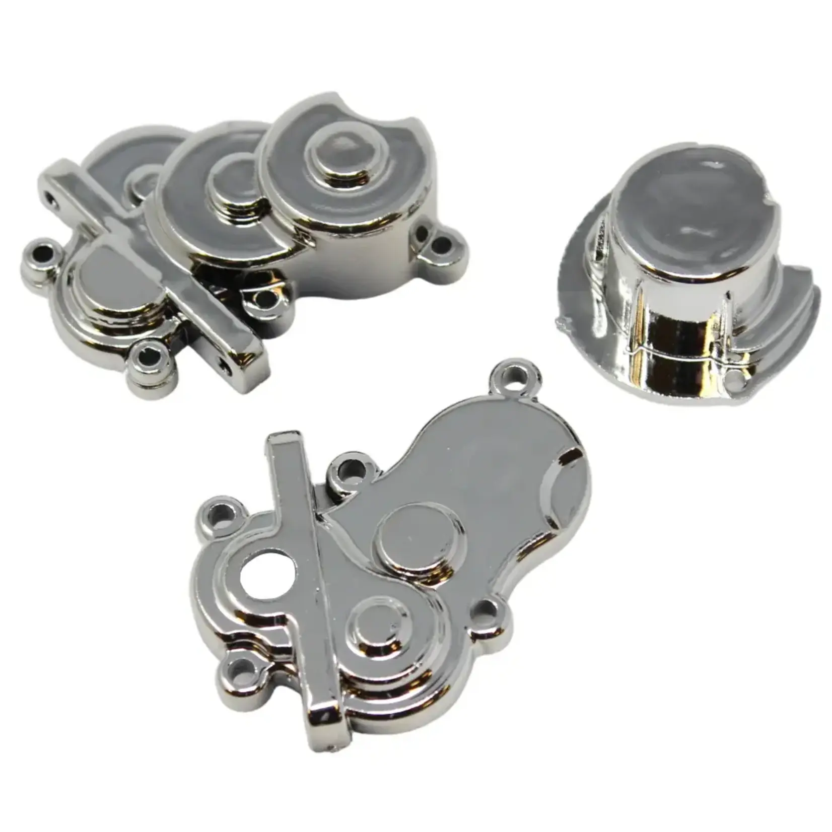 Red Cat RER14525 Redcat SixtyFour Transmission Case w/Gear Cover (Chrome)