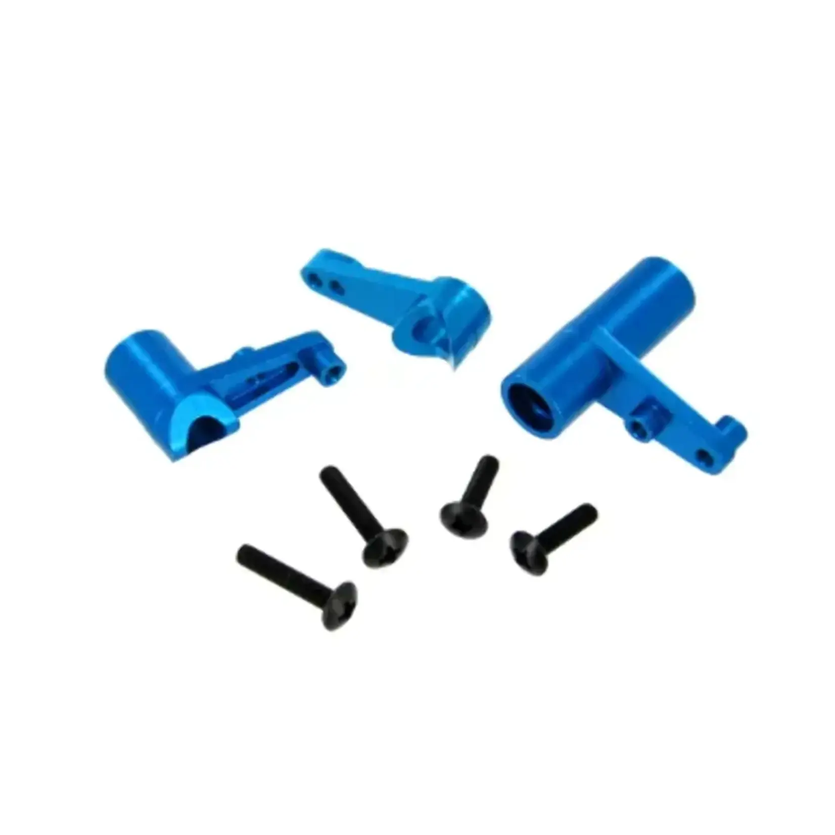 Red Cat RER01656 Redcat Aluminum Servo Saver & Bell Crank Set (Blue)