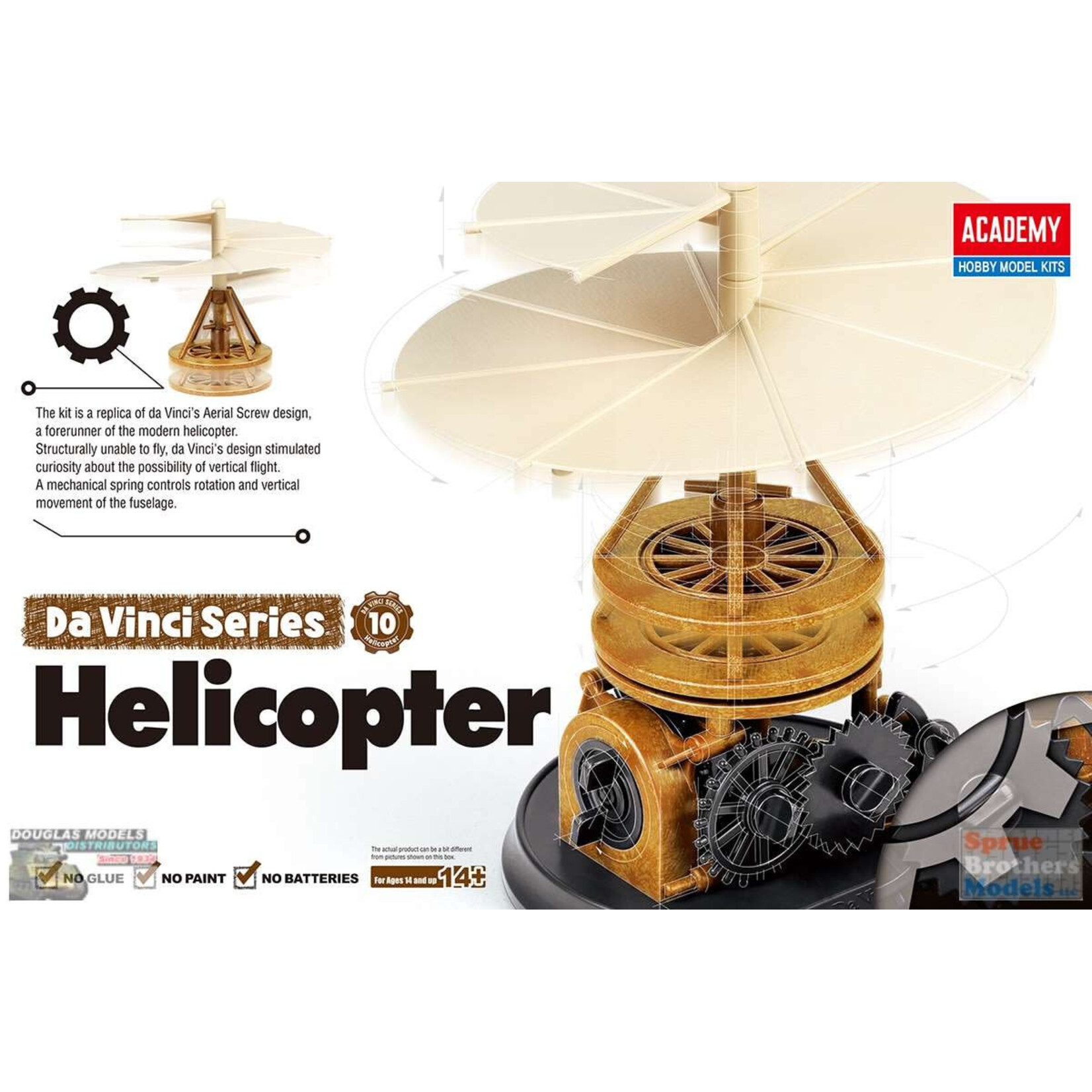 Academy Models ACA18159 Academy Da Vinci Series: Helicopter