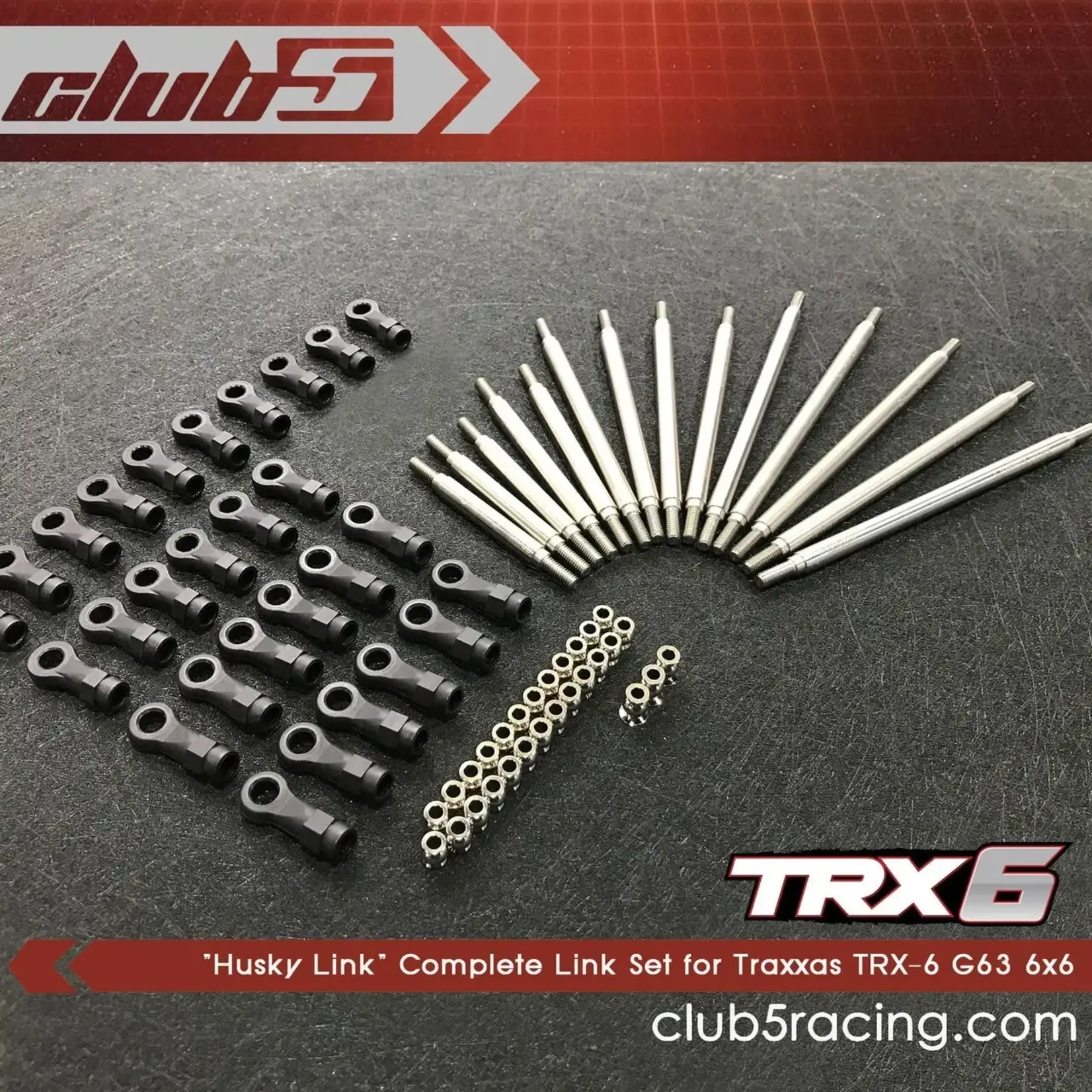 Club 5 Club 5 C-TRX6-001 "Husky Link" Complete Link Set for Traxxas TRX-6 G63 6x6