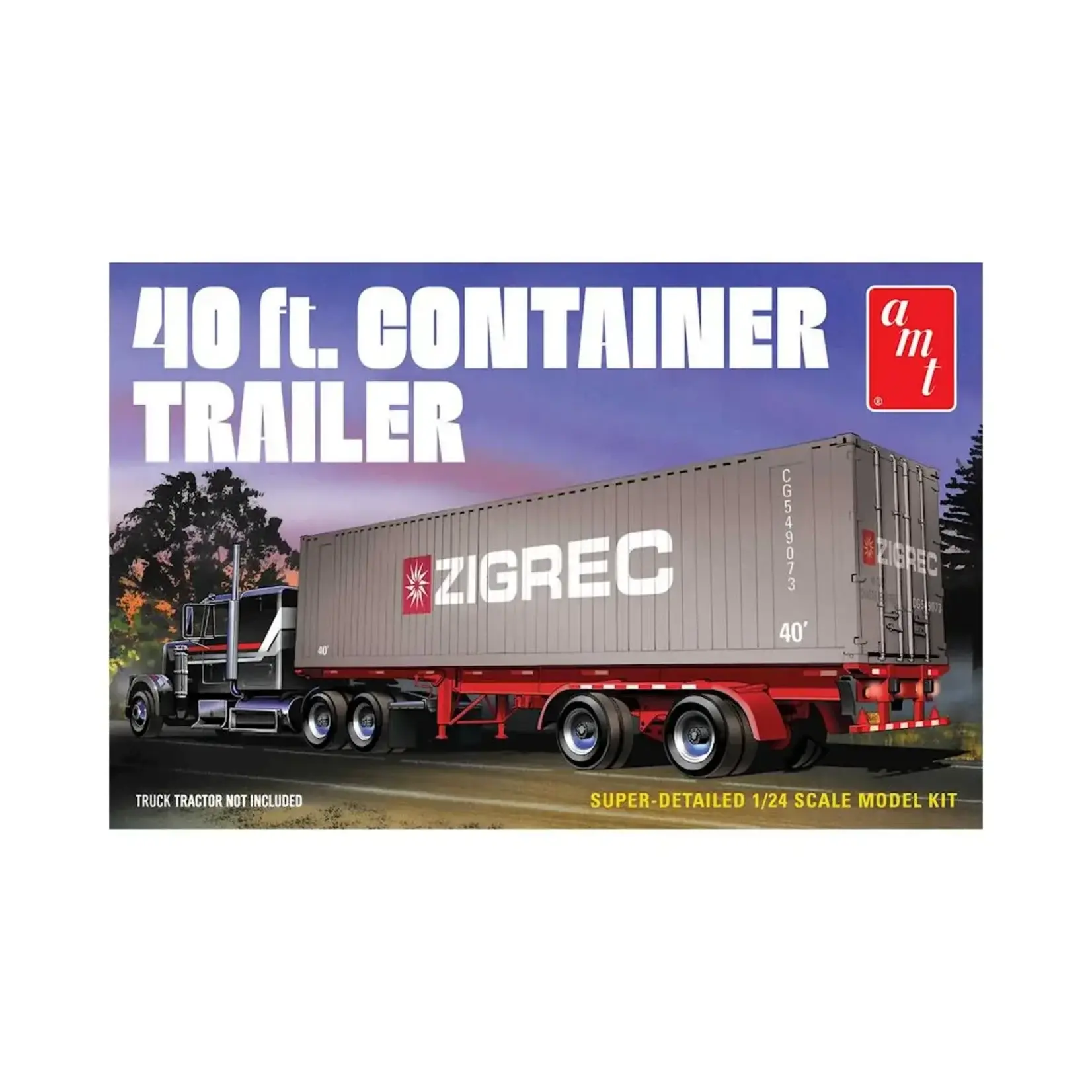 AMT AMT1196 AMT 1/24 40' Semi Container Trailer