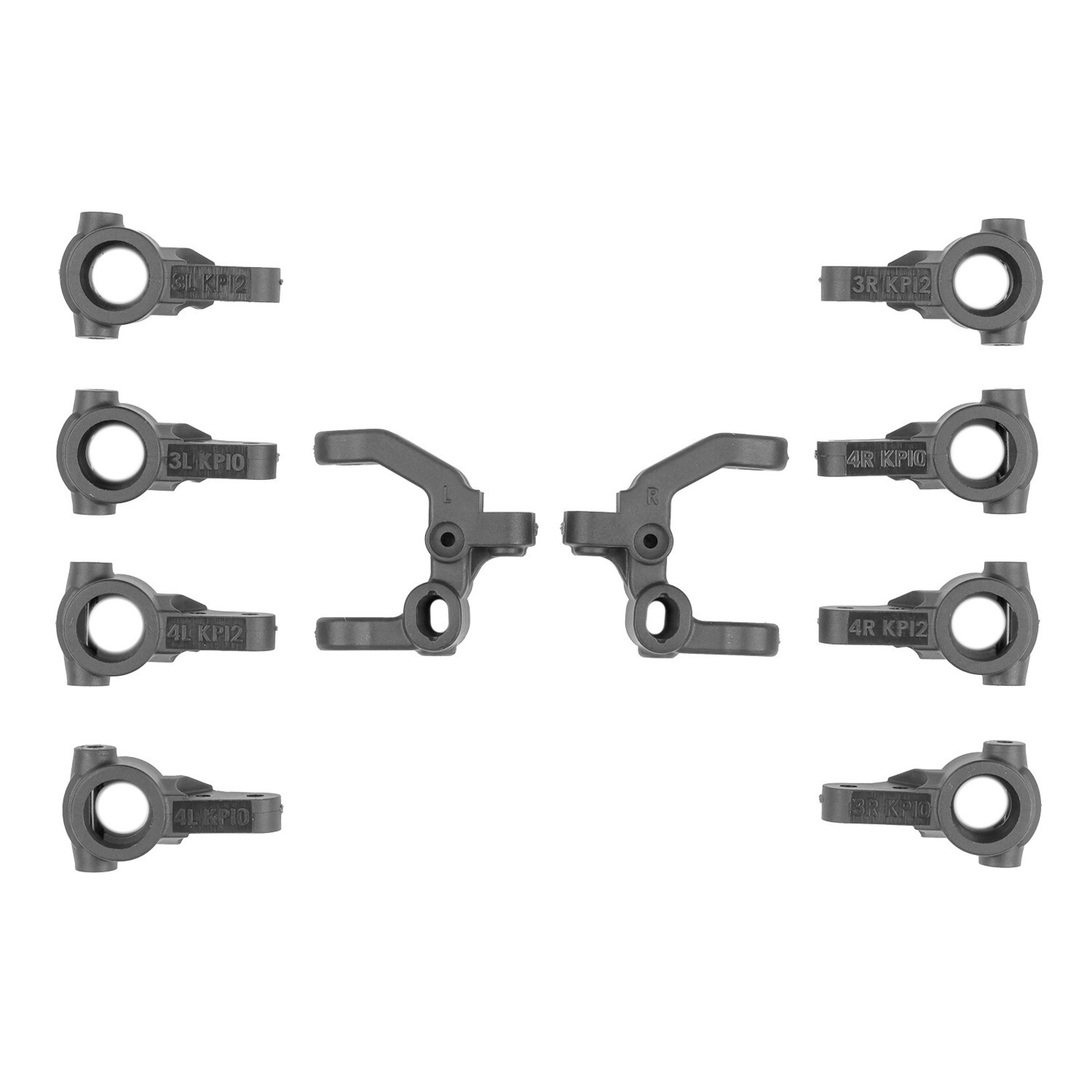 Team Associated ASC92577 Associated RC10B7.1 FT Caster And Steering Block Set, Carbon