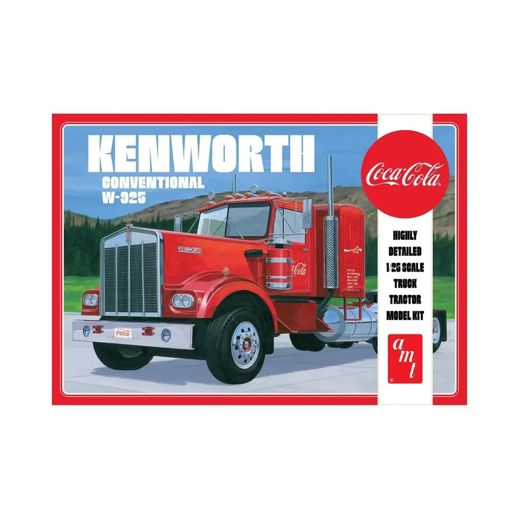 AMT AMT1286 AMT 1/25 Kenworth 925 Semi Tractor Coca-Cola Model Kit