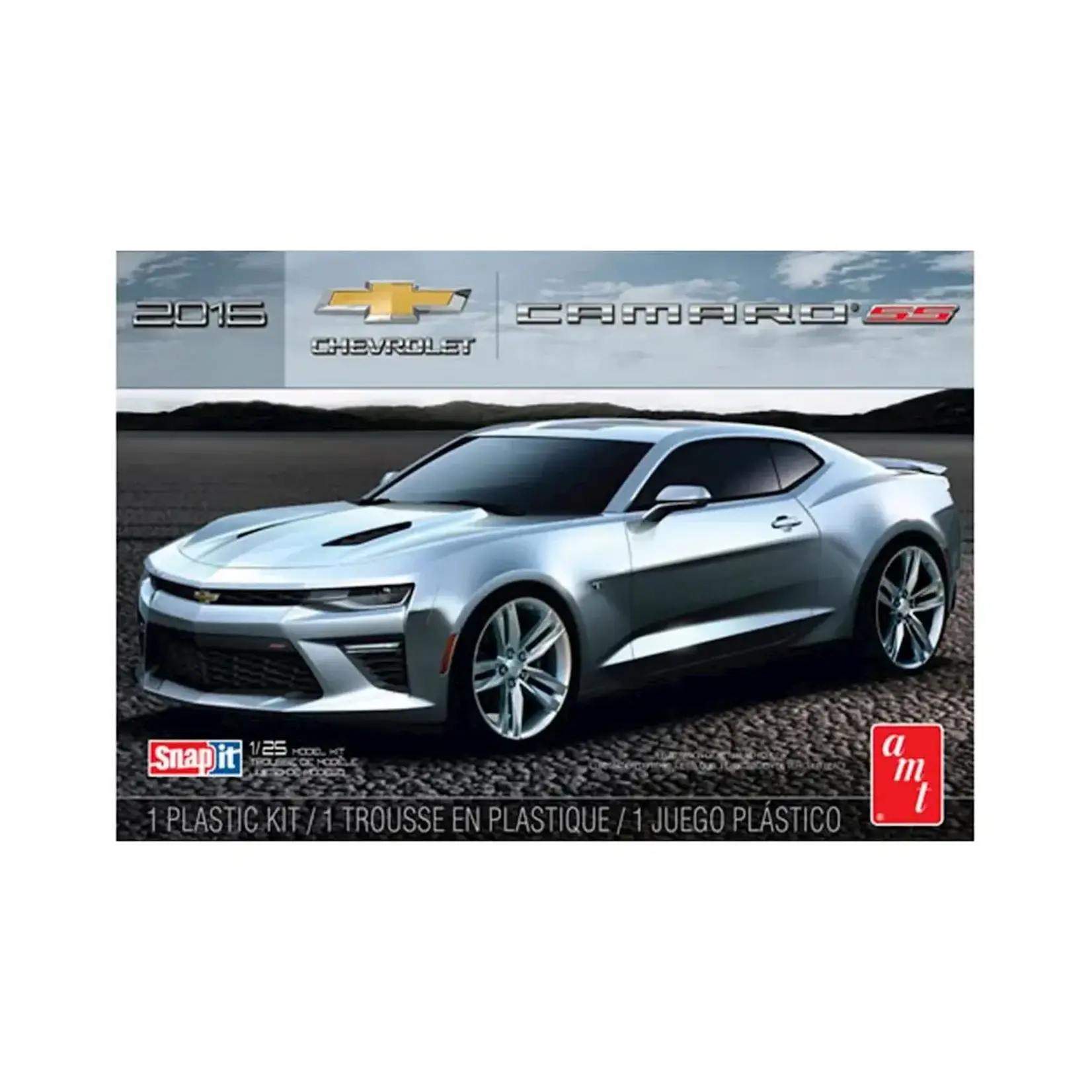 AMT AMT982 AMT 1/25 2016 Chevy Camaro SS Snap-It Model Kit (Black)