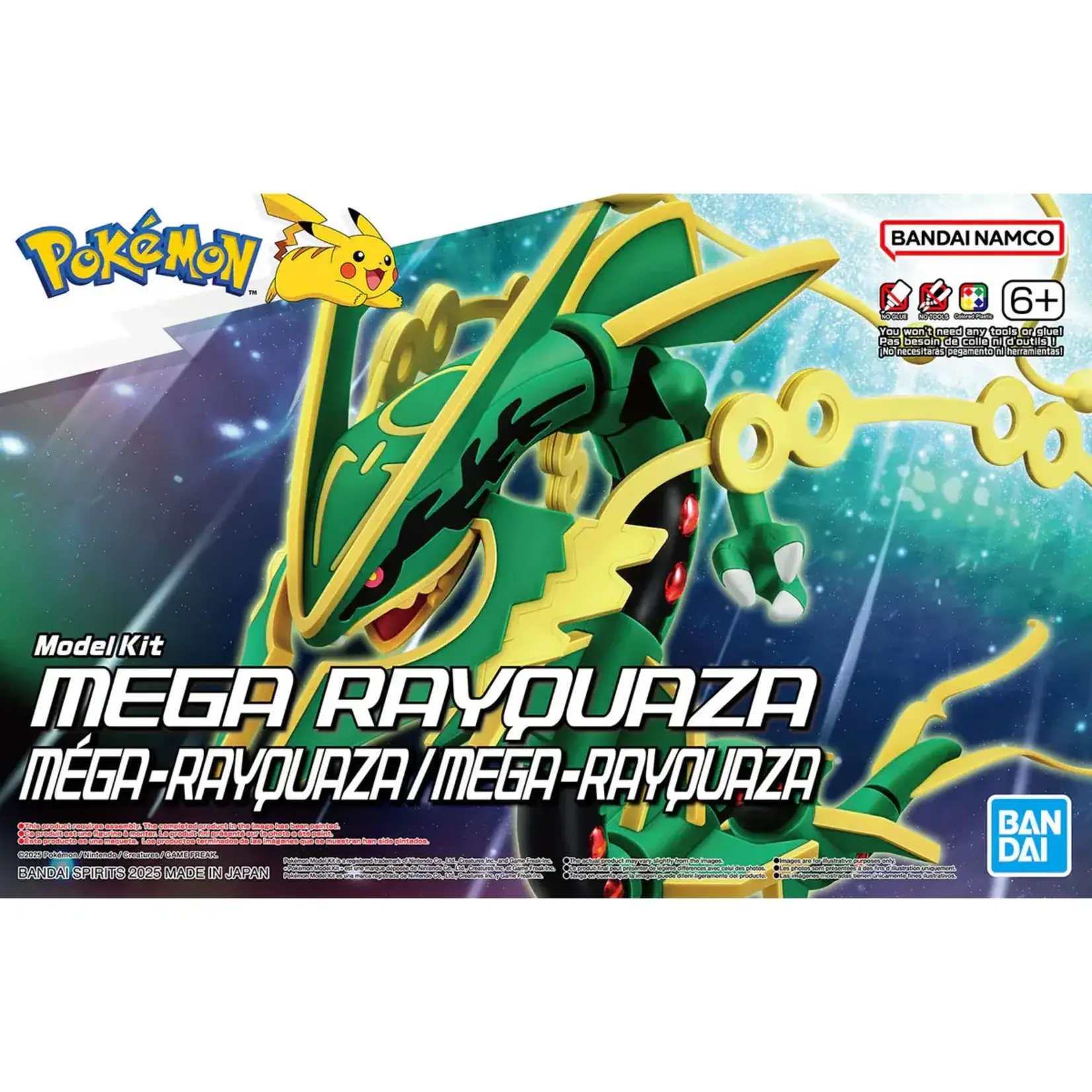 Bandai BAN2823797 Bandai 61 Mega Rayquaza "Pokemon" Model kit