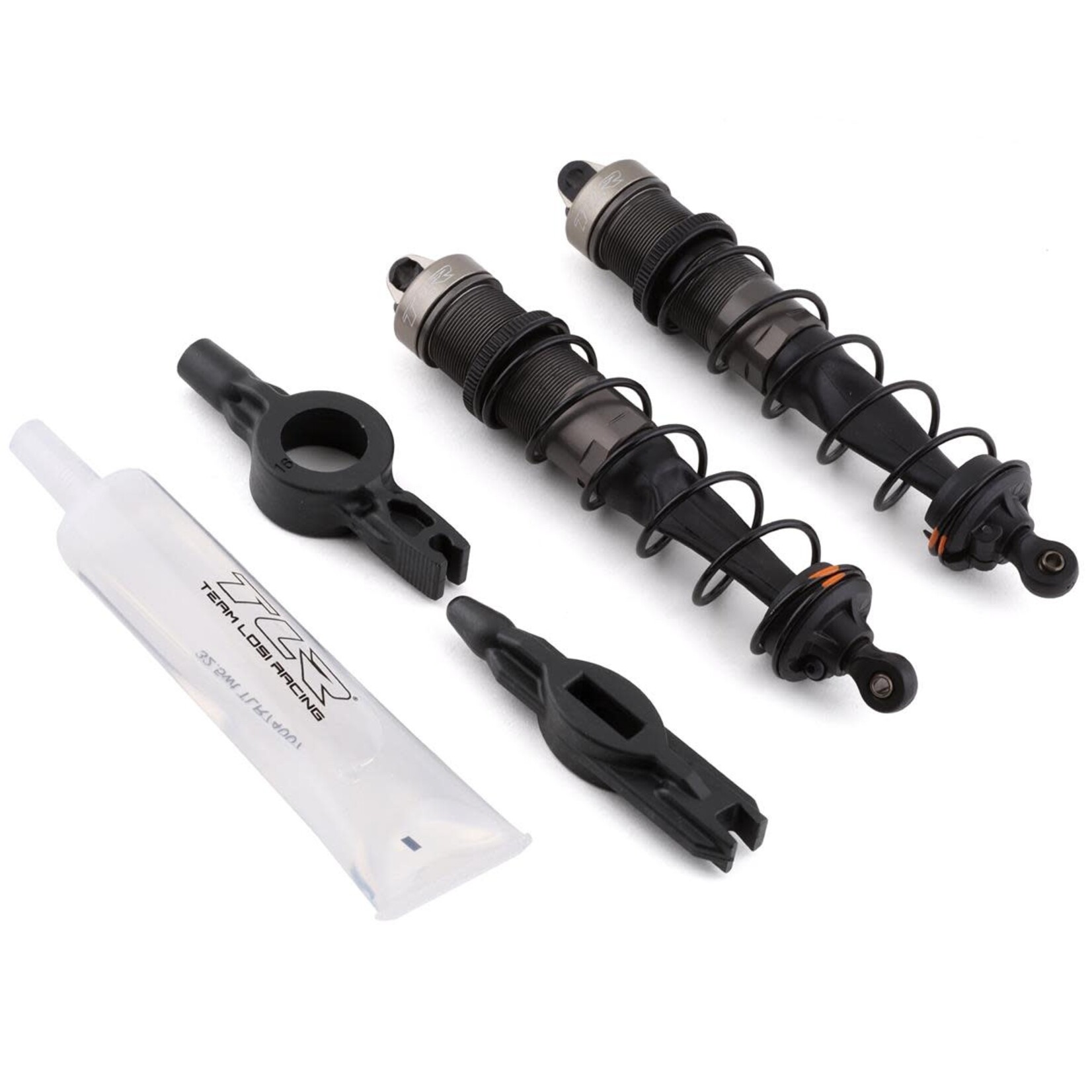 TLR TLR243050 **TLR Front Shock Set, 125mm, Assembled (2): 8XT