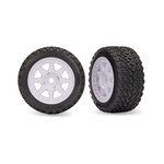Traxxas TRA10873-WHT Traxxas Mini Rally  White Rear Wheels with Soft Tires (2)